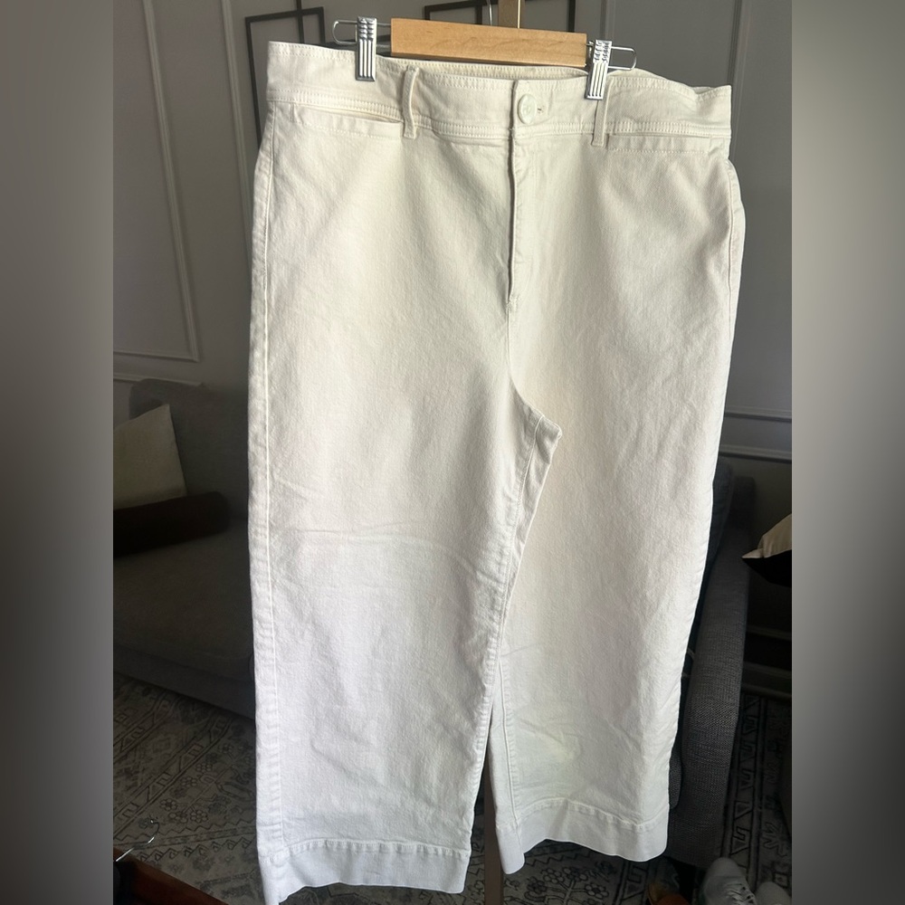 Cream ivory Straight-Leg Pants